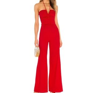Lovers‎ + Friends Kris Jumpsuit Cherry Red Size Large